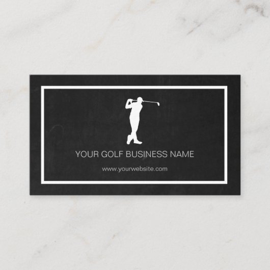 Carte De Visite Boutique de golf moderne Black Professional person (Devant)