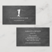 Carte De Visite Boutique de golf moderne Black Professional person (Devant / Derrière)