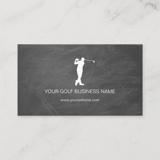 Carte De Visite Boutique de golf moderne Black Professional person (Devant)