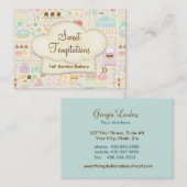 Carte De Visite Boutique de la boulangerie Sweet Temptations (Devant / Derrière)