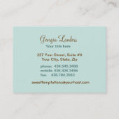 Carte De Visite Boutique de la boulangerie Sweet Temptations (Dos)