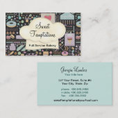 Carte De Visite Boutique de la boulangerie Sweet Temptations (Devant / Derrière)