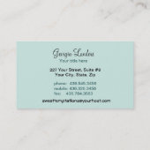 Carte De Visite Boutique de la boulangerie Sweet Temptations (Dos)