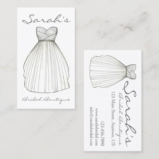 Carte De Visite Boutique de la mariée mariage (Devant / Derrière)