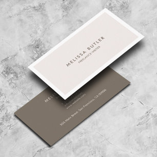 Carte De Visite Boutique de Luxe Beige Soft Minimaliste