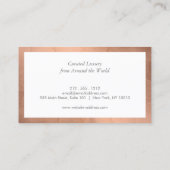 Carte De Visite Boutique de luxe Floral Rose simple (Dos)