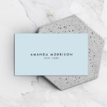 Carte De Visite Boutique de luxe minimaliste bleu<br><div class="desc">Un design élégant et raffiné élève votre nom ou nom d'entreprise par un style minimal et moderne. Un arrière - plan bleu clair donne une impression de calme à cette modèle de design carte de visite classique. © 1201AM CREATIVE</div>