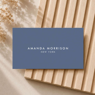 Carte De Visite Boutique de Luxe Minimaliste Bleu Ardoise