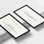 Carte De Visite Boutique de luxe minimaliste noir/ivoire