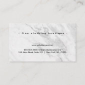 Carte De Visite Boutique de luxe personnalisé Marbre gris (Dos)
