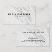 Carte De Visite Boutique de luxe personnalisé Marbre gris (Devant / Derrière)