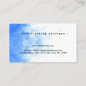 Carte De Visite Boutique de luxe personnalisée blanc/bleu (Dos)