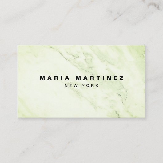 Carte De Visite Boutique de luxe personnalisée Marbre vert (Devant)