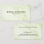 Carte De Visite Boutique de luxe personnalisée Marbre vert (Devant / Derrière)