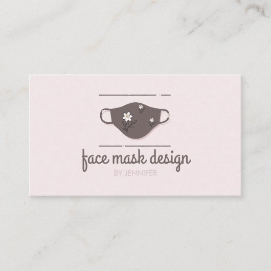 Carte De Visite Boutique de Masque de Visage Réutilisable (Devant)