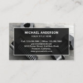 Carte De Visite Boutique de matériel moderne Black Bolt and Nut Fa (Dos)