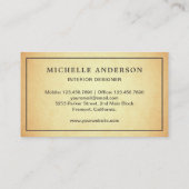 Carte De Visite Boutique de meubles de canapé bleu Designer d'inté (Dos)