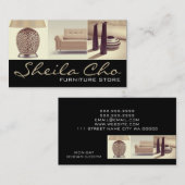 Carte De Visite Boutique de mobilier de décorateur intérieur (Devant / Derrière)