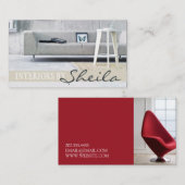 Carte De Visite Boutique de mobilier de décorateur intérieur (Devant / Derrière)