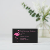 Carte De Visite Boutique de mode de plage Flamant rose (Debout devant)