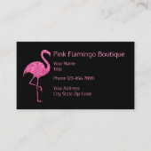 Carte De Visite Boutique de mode de plage Flamant rose (Devant)