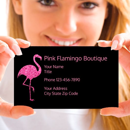 Carte De Visite Boutique de mode de plage Flamant rose