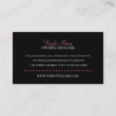 Carte De Visite Boutique de mode élégante (Dos)
