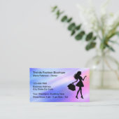 Carte De Visite Boutique de mode féminine chic (Debout devant)