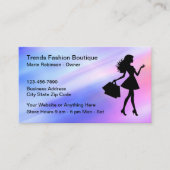Carte De Visite Boutique de mode féminine chic (Devant)