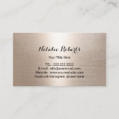 Carte De Visite Boutique de mode moderne Gold High Heures (Dos)