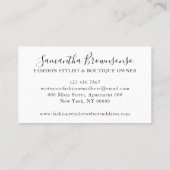 Carte De Visite Boutique de mode robe (Dos)