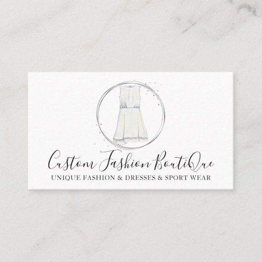 Carte De Visite Boutique de mode robe (Devant)
