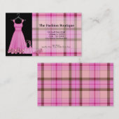 Carte De Visite Boutique de mode (rose) (Devant / Derrière)
