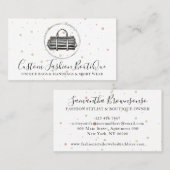 Carte De Visite Boutique de mode sac à main noir blanc (Devant / Derrière)