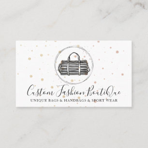 Carte De Visite Boutique de mode Sac à main noir et blanc