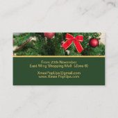 Carte De Visite Boutique de Noël (Dos)