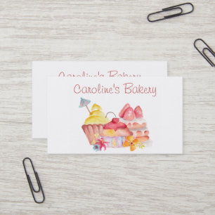 Carte De Visite Boutique de pâtisserie et de boulangerie, cupcakes
