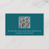 Carte de visite boutique de pêche personnalisé (Dos)