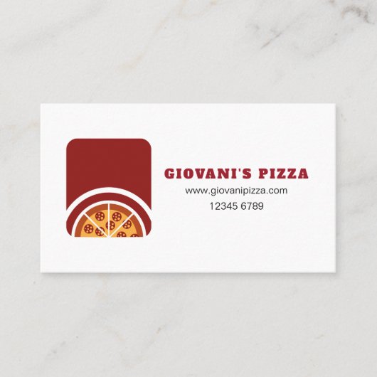 Carte De Visite Boutique de pizza (Devant)