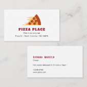 Carte De Visite Boutique de pizza (Devant / Derrière)