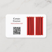 Carte De Visite Boutique de rideaux QR personnalisé (Devant)