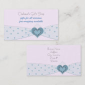 Carte De Visite Boutique de ruban bleu bébé (Devant / Derrière)