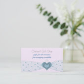Carte De Visite Boutique de ruban bleu bébé (Debout devant)