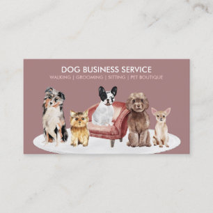 Carte De Visite Boutique de services pour petits chiens