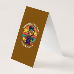 Carte De Visite Boutique de smoothie aux fruits tropicaux rétro Ba