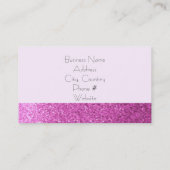 Carte De Visite Boutique de strass faux rose (Dos)