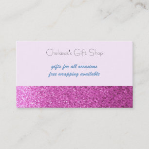 Carte De Visite Boutique de strass faux rose