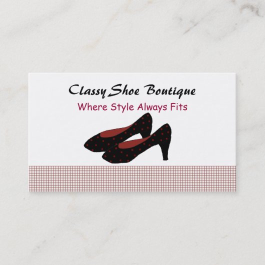 Carte De Visite Boutique de talons chics (Devant)