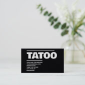 Carte De Visite Boutique De Tatouage (Debout devant)