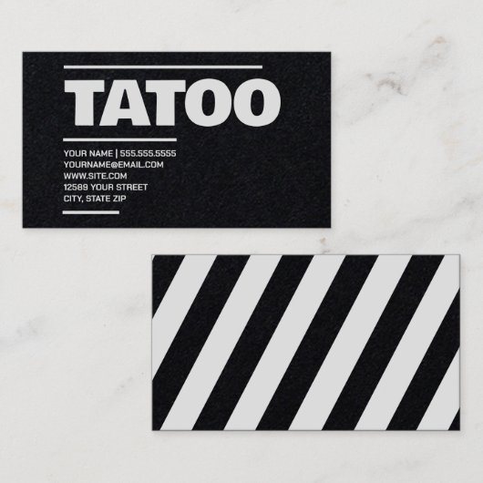 Carte De Visite Boutique De Tatouage (Devant / Derrière)